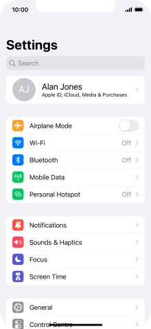Press Mobile Data.