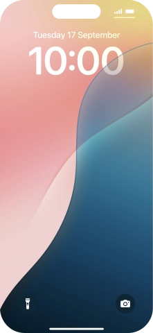 Press and hold anywhere on the lock screen.
