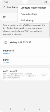 Press Configure Mobile Hotspot.