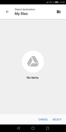To create a new folder, press the new folder icon and follow the instructions on the screen to create a new folder.