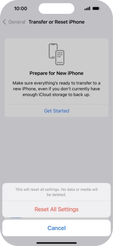 Press Reset All Settings.