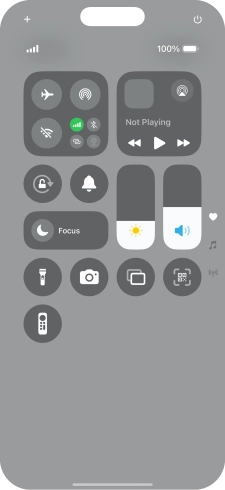 Press the airplane mode icon to turn the function on or off.
