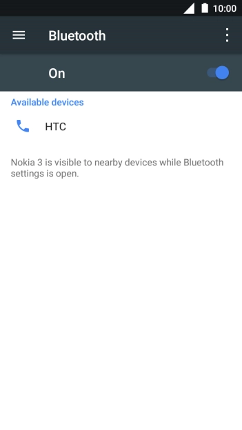 Press the required Bluetooth device and follow the instructions on the screen to pair the device with your phone.