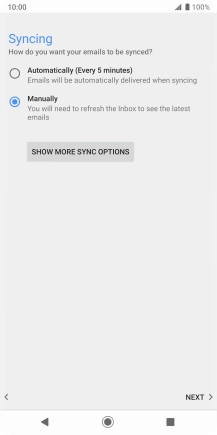 Press SHOW MORE SYNC OPTIONS.