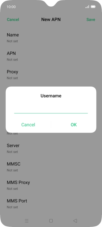 Key in o2 and press OK.
