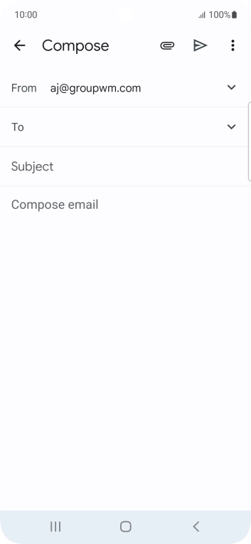 Press the field next to 'To' and key in the first letters of the recipient's name. Press the field next to 'To' and key in the first letters of the recipient's name.