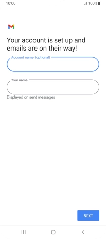 Press the field below 'Your name' and key in the required sender name.