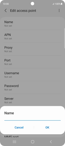 Key in O2 UK Internet and press OK.