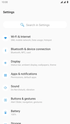 Press Wi-Fi & Internet.