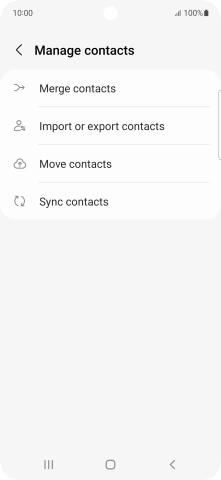 Press Import or export contacts.