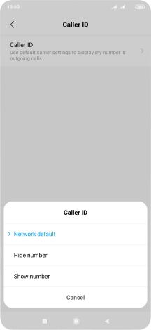Press Show number to turn on caller identification.