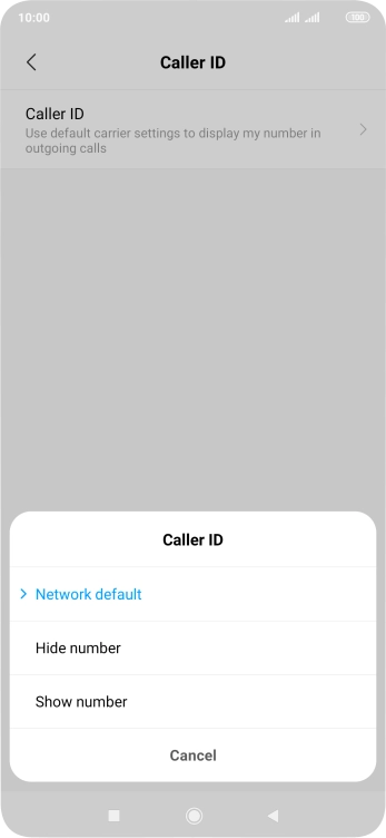 Press Show number to turn on caller identification.