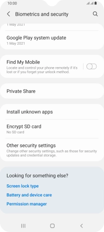 Press Other security settings.