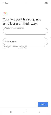 Press the field below 'Account name (optional)' and key in the required name.