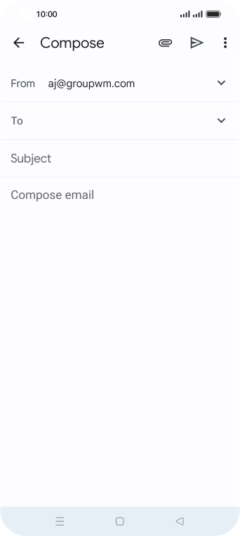 Press the field next to 'To' and key in the first letters of the recipient's name. Press the field next to 'To' and key in the first letters of the recipient's name.