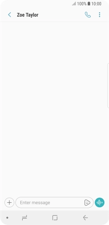 Press the text input field and write the text for your text message.