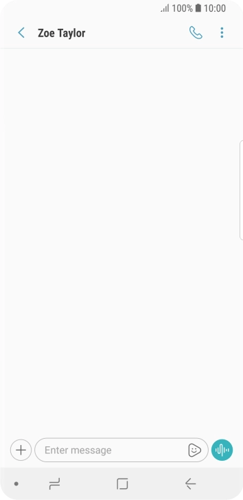 Press the text input field and write the text for your text message.