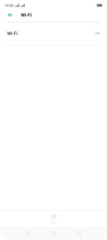 Press the indicator next to 'Wi-Fi' to turn on the function.
