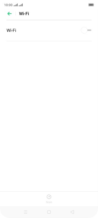 Press the indicator next to 'Wi-Fi' to turn on the function.