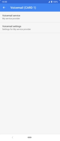 Press Voicemail settings.