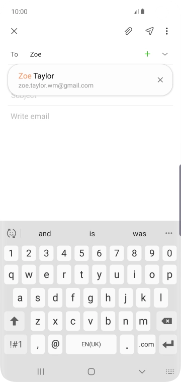 Press the required contact. Press the required contact.