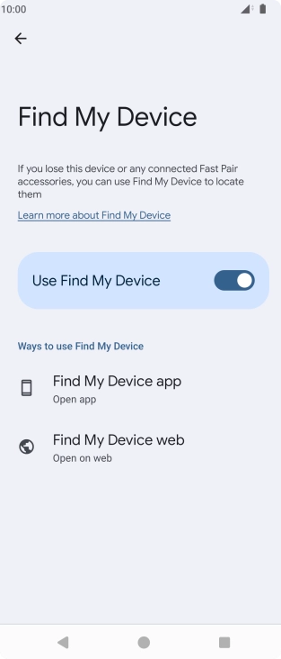 Press the Home key to return to the home screen.