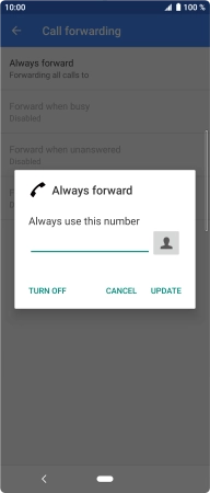 Press TURN OFF.