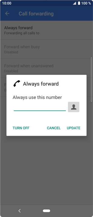 Press TURN OFF.