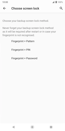 Press the required phone lock code and follow the instructions on the screen to create an additional phone lock code.
