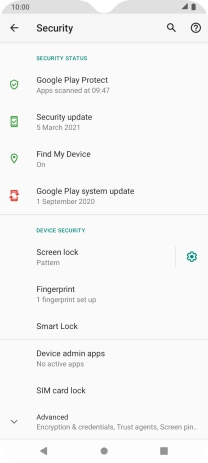 Press Screen lock and key in the current phone lock code.