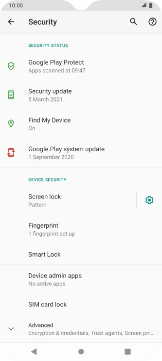 Press Screen lock and key in the current phone lock code.