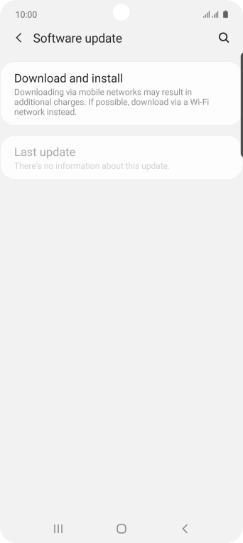 Press Download and install. If a new software version is available, it's displayed. Follow the instructions on the screen to update the phone software.