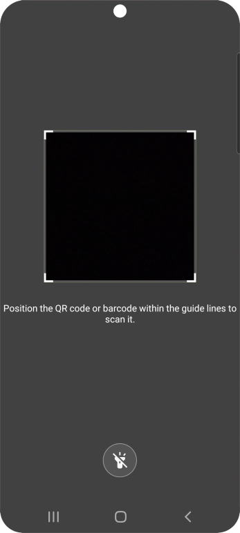 Place the QR code you've received inside the phone camera frame to scan the code.