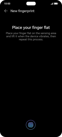 Follow the instructions on the screen to create the lock code using your fingerprint.