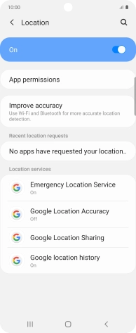 Press Google Location Accuracy.
