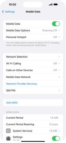 Press Mobile Data Network.