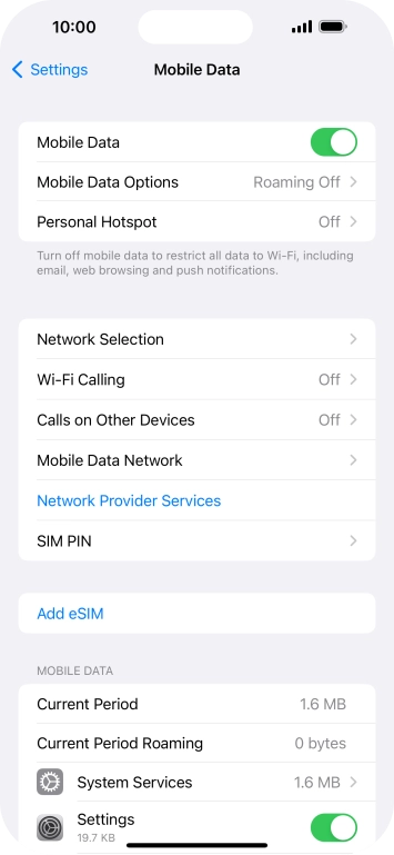 Press Mobile Data Network.