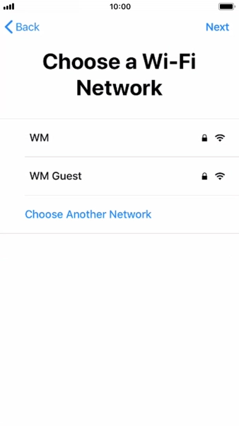 Press the required WiFi network.