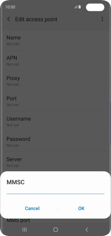 Key in http://mmsc.mms.o2.co.uk:8002 and press OK.