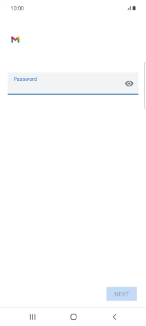 Press the field below 'Password' and key in the password for your email account.