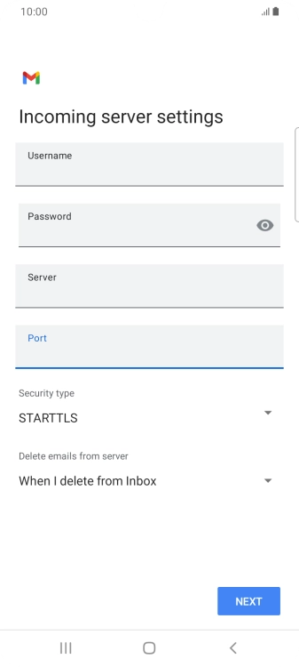 Press the drop down list below 'Security type'. Press the drop down list below 'Security type'.