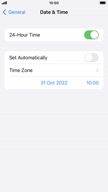 Press the indicator next to 'Set Automatically' to turn on the function.