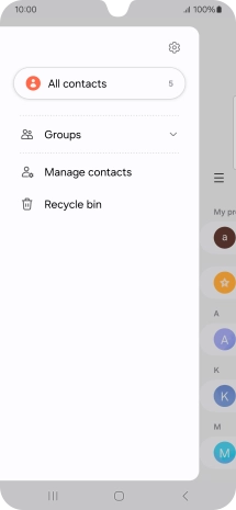 Press Manage contacts.