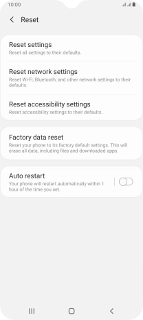 Press Factory data reset.