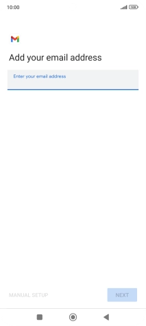 Press the field below 'Enter your email address' and key in your email address.
