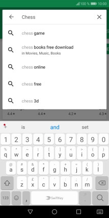 Key in the name or subject of the required app and press the search icon.