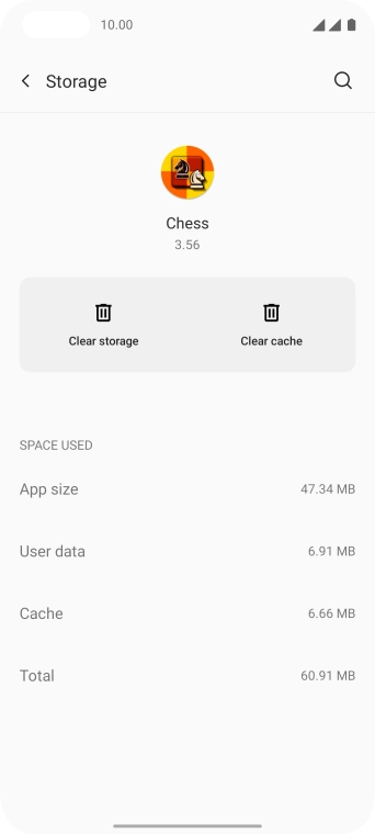 Press Clear cache.