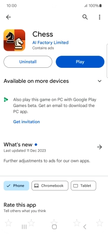 Press Uninstall.