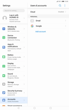 Press the menu icon.