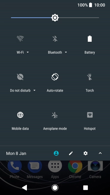 Press Mobile data to turn the function on or off.